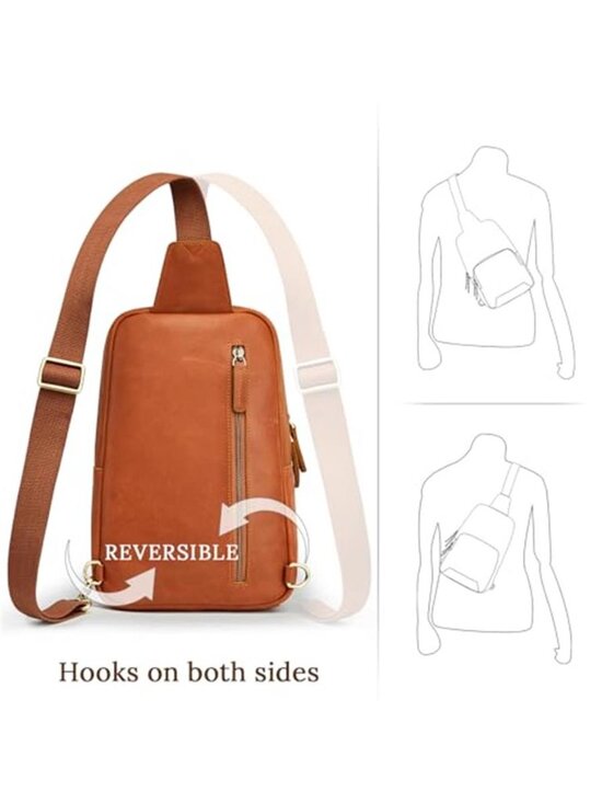 Women\'s Sling Bag RFID Blocking Genuine Leather Crossbody Shoulder Bag main image 6